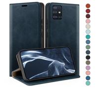 HUOUH for Samsung Galaxy A51 4G Wallet case with RFID Blocking PU Leather,Credit Card Holder,Flip Folio Book Phone cases Shockproof Cover Women Men for Samsung A51 case Dark Blue
