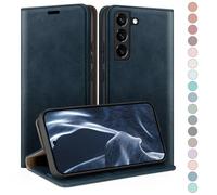 HUOUH for Samsung Galaxy S21 Wallet case with RFID Blocking PU Leather,Credit Card Holder,Flip Folio Book Phone cases Shockproof Cover Women Men for Samsung S21 case Dark Blue