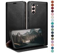 HUOUH for Samsung Galaxy S21 Wallet case with RFID Blocking PU Leather,Credit Card Holder,Flip Folio Book Phone cases Shockproof Cover Women Men for Samsung S21 case Black