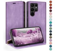 HUOUH for Samsung Galaxy S23 Ultra Wallet case with Credit Card Holder,RFID Blocking PU Leather,Flip Folio Book Cover Shockproof Phone cases Women Men for Samsung S23 Ultra Light Purple