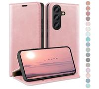 HUOUH for Samsung Galaxy S24 Plus Wallet case with RFID Blocking PU Leather,Credit Card Holder,Flip Folio Book Phone cases Shockproof Cover Women Men for Samsung S24 Plus Rose Gold