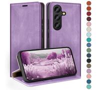 HUOUH for Samsung Galaxy S24 Plus Wallet case with RFID Blocking PU Leather,Credit Card Holder,Flip Folio Book Phone cases Shockproof Cover Women Men for Samsung S24 Plus Light Purple