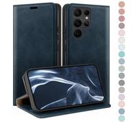 HUOUH for Samsung Galaxy S24 Ultra Wallet case with Credit Card Holder,RFID Blocking PU Leather,Flip Folio Book Cover Shockproof Phone cases Women Men for Samsung S24 Ultra Dark Blue