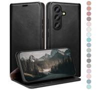 HUOUH for Samsung Galaxy S24 Wallet case with RFID Blocking PU Leather,Credit Card Holder,Flip Folio Book Phone cases Shockproof Cover Women Men for Samsung S24 case Black
