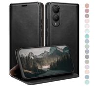 HUOUH for Samsung Galaxy S25 Edge Wallet case with RFID Blocking PU Leather,Flip Folio Book covers,Credit Card Holder Shockproof Phone case Women Men for Samsung S25 Edge case Black