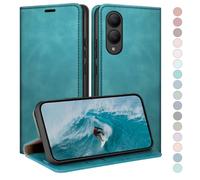 HUOUH for Samsung Galaxy S25 Edge Wallet case with RFID Blocking PU Leather,Flip Folio Book covers,Credit Card Holder Shockproof Phone case Women Men for Samsung S25 Edge case Light Green