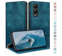 HUOUH for Samsung Galaxy S25 Edge Wallet case with RFID Blocking PU Leather,Flip Folio Book covers,Credit Card Holder Shockproof Phone case Women Men for Samsung S25 Edge case Teal