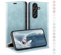 HUOUH for Samsung Galaxy S25 Wallet case with RFID Blocking PU Leather,Flip Folio Book covers,Credit Card Holder Shockproof Phone case Women Men for Samsung S25 case Sky Blue