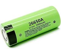 HUOYALU Battery Large Capacity 5000 Mah 3.7 V for LED or Flat Flashlight, 2 Unit