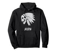 Hupa Native American Indian Born Freedom Evil Skull Pullover Hoodie