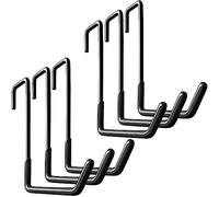 HUPBIPY Rafter Hanger Hook Garage Bike Hooks Ladder Hanger Large S Hooks for Hanging,with Non Slip Coating,for Organizing Bulk Items,Ladders,Bikes,Ropes and More Equipment (6, Black)