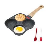 HUPECHAM 4-Cup Nonstick Granite Egg Frying Pan, Healthy, Versatile Breakfast Skillet for Eggs, Pancakes, Crepes, Compatible with Gas, Electric, Induction Stovetops