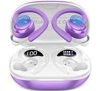 Hupoaf Bluetooth 5.4 Earbud Sport, 2025 Wireless Headphone 3D Stereo Deep Bass Ear Buds, 4 ENC Noise Cancelling Mic Earphone, 50+Hrs USB-C IP-X7 Waterproof Headset Android iOS for Running Gym Workout