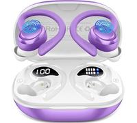 Hupoaf Bluetooth 5.4 Headphones, 3D-Stereo Wireless Earbuds Deep Bass Ear Buds Sport, 4 ENC Noise Cancelling Mic Earphones, 50+Hrs USB-C IP-X7 Waterproof Headset Android iOS for Running Workout Gym