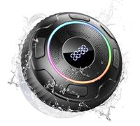 Hupoaf Shower Speaker Bluetooth,Waterproof Speaker IPX7,360 Surround Sound Portable Bluetooth Speaker with Dynamic Lights for Bathroom, Outdoor, Kayak, Travel, Beach
