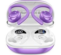 Hupoaf Wireless Earbud Sport, 3D-Stereo Bluetooth 5.4 Headphones Deep Bass in Ear Buds, 4 ENC Noise Cancelling Mic Earphone, 50+Hrs USB-C IP-X7 Waterproof Headset Running Workout Gym for Android iOS