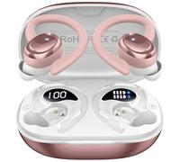 Hupoaf Wireless Earbuds, 2025 Bluetooth 5.4 Headphones Sport, Hi-Fi Stereo Deep Bass Earphones, 4 ENC Noise Cancelling Mic, 50Hrs USB-C IP-X7 Waterproof in Ear Bud Running Gym Workout for Android iOS