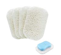HUPOO Soap Saver Bathroom Accessories Soap Dishes Recyclable Soap Lift Non-Slip Soap Saver Bundle for the Bathroom Kitchen and Shower. 4 Pcs (White)