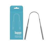 HUPPY Stainless Steel Tongue Cleaner - Reusable Tongue Scraper for Fresh Breath & Oral Hygiene | Durable Zero-Waste Tool, Removes Tongue Coating, Easy to Clean