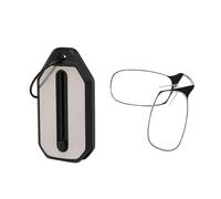 HUPQCVX Portable Keychain Clip-on Reading Glasses, Small And Ultra-lightweight, High-definition Lenses, Templeless Glasses For Seniors.(Black,1.5x)