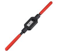 HUPYOMLER 1 PCS Adjustable Tap Wrench Handle Thread Tap Holder Reamer Hand Tapping Tool Black & Red Steel for 1/4-3/4Inch (UNC/UNF) / Metric M5-M20 Taps