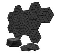 HUPYOMLER 1Set Self-Adhesive Acoustic Sound Proof Foam Panels 13.8 X 12 X0.4Inch Soundproof Wall Panels,for Studios/Recording Studios/Offices,Black