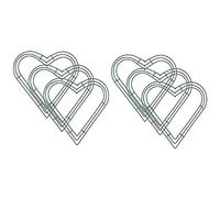 HUPYOMLER 6 Pack Heart Metal Wreath 12 Inch Heart-Shaped Wire Wreath Frame for Home Wedding 's Day
