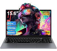 HUQPPQ Laptop For Bedroom Use Win 11 Celeron N5095 Laptops 8+256GB Smooth Multitasking, Student 15.6 Inch Notebook For Bedroom 5G WiFi 1920 * 1080 FHD, USB-C, BT 4.2 For Daily Use-Grey