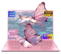 HUQPPQ PC Laptop Win 11 14 Inch Notebook Celeron N5095 (2.9 GHz), Laptop 256GB SSD 1TB Extensions丨Dual WIFI丨Fan Cooling Screen丨1920 * 1200-Pink