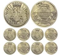 Huquary 10 Pcs Military Challenge Coins Home of The Free Because of The Brave Veteran Coins Bulk Thank You for Your Service for Veteran Day Gifts Appreciation Individual Collectible Presents