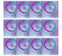 Huquary 12 Pcs Suicide Prevention Awareness Bracelets Gifts Bulk Teal and Purple Natural Stone Ribbon Bracelets for Suicide Prevention Depression Awareness Gift