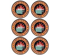 Huquary 1Pcs/6Pcs/12Pcs Dumpster Fire Response Team Enamel Pins Trash Fire Alloy Brooch Office Funny Gift for Boss's Day Employee Coworkers Team Leader Decorative Jewelry Accessories, about 1.18-inch