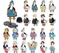 Huquary 20 Pcs Professional Goose Pins Bulk Silly Goose Enamel Pins Jobs Cute Buttons Party Favors for Birthday Decor Funny Gifts for Animal Lovers Nurses Teacher Coworker Christmas Stockings Stuffers
