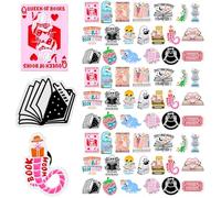 Huquary Book Enamel Pins Set Cute for Reading Lovers Bookish Lapel Brooch Cartoon Pins Book Club Gifts Funny Bookworm Backpack Decor Jewelry Gift for Reader Student Teacher Librarian Group, about 1.2