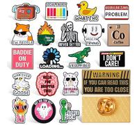 Huquary Funny Enamel Pins Cute Backpack Badge Pin Assorted Cartoon Enamel Lapel Badge Brooch for Backpacks Hats Shoes, about 1.18 x 0.79 inch /3 x 2 cm, Metal, no gemstone