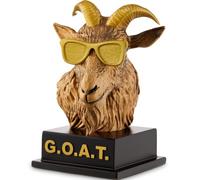 Huquary Goat Trophy Award Greatest of All Time Funny Trophy for Winner Adults Goat Office Awards Appreciation Recognition Gift Plaque for Sports Employee Teacher Boss Friend League(Golden)