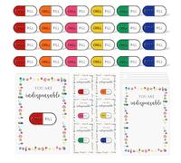 Huquary Set Pharmacy Week Gifts Bulk 6 Colors Pill Shaped Lapel Pins Medical Brooch with Inspiration Cards and Opp Bags Appreciation Gifts for Pharmacists Nurses Doctors Medical Assistants Team, 0.53