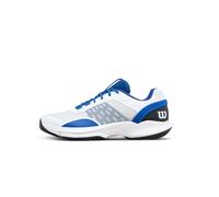 Wilson Hurakn Pro V2 Men's Padel Shoes, Confident Fit, Dynamic Frame, Airy Design, Soft Cushioning, Side Stability, Colour: White/Deja Vu Blue/Black, Size: 13 1/2