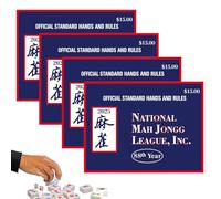 Huraoerrrr 4Pcs Mahjong Cards 2025, Portable Standard Rules and Hands Official Mahjong Card for Beginners