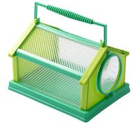Huraoerrrr Bug Catcher for Kids, 8x6x5 Portable Breathable Cage with Rotating Lid Outdoor Silk Worms Breeding Box