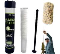 Huraoerrrr Carp Bait Holder 5m PVA Soluble Mesh Bag 25mm Fishing Accessories for Boilie Bait Feeding