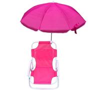 Huraoerrrr Kids Beach Chair with Umbrella, Foldable & Detachable Outdoor Chair with Canopy, Portable Rosy for Outdoor