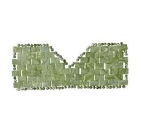 Huraoerrrr Natural Jade Eye Cooling Therapy Blindfold Anti Aging Eye Pads Sleep Relax Cover Green