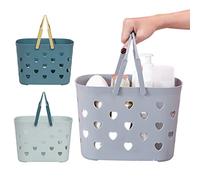 Huraoerrrr Shower Caddy Basket Drainage Toiletry Organizer Bin 3Pcs Bathroom Storage Baskets with Handles for College Dorm Gym Kitchen