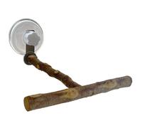 Huraoerrrr With Suction Cup T-Type Bird Perch Stand, Wood Bird Perches, Easy Installation Parrot Perch