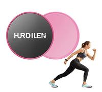 Hurdilen Core Sliders,Exercise Gliding Discs Dual Sided Use on Carpet and Hardwood Floors,Abdominal Exercise Equipment,Home Fitness Equipment,Perfect for Abdominal&Core Workouts (Pink)