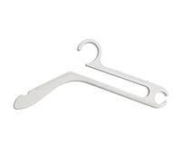 Hurdle Hanger, International Design Patented, No Stretch Neck, Organizes in 1 Second, Space-Saving, Heavy-Duty, Non-Slip, Multi-Functional Hooks, Clothes Hangers, Belt, Tie, White Medium - Pack of 10