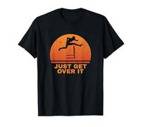 Hurdles Hurdling Hurdler Just Get Over It Retro Style T-Shirt