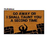 Hurdorak Door Mat Funny Mats Go Away Or I Shall Taunt You A Second Time Welcome Mats for Front Door Mat Non Slip Mats Indoor Outdoor Decor Floor Mat Entrance Rug, 18X30 Inches, 6mm Thick
