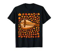Hurdy Gurdy with Leaves, Fall Gurdyist Autumn Musician T-Shirt